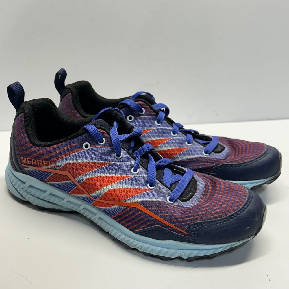 Merrell Bare Access Flex Purple Orange Womens 8.5 Trail Running Shoes J37378